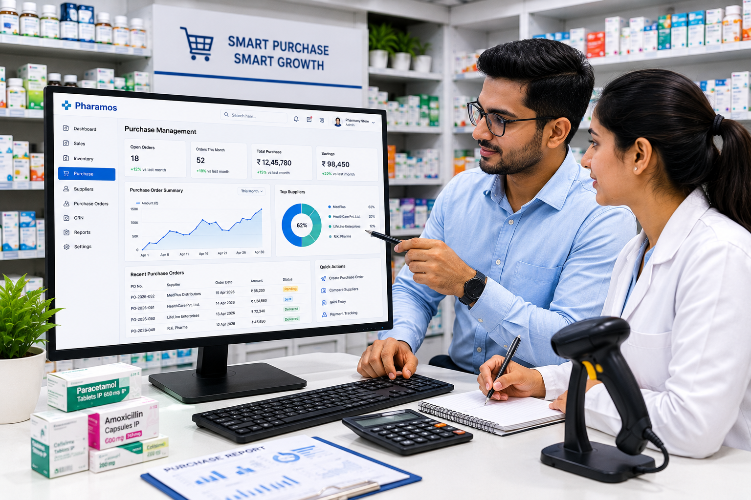 Smart procurement and purchase order management interface